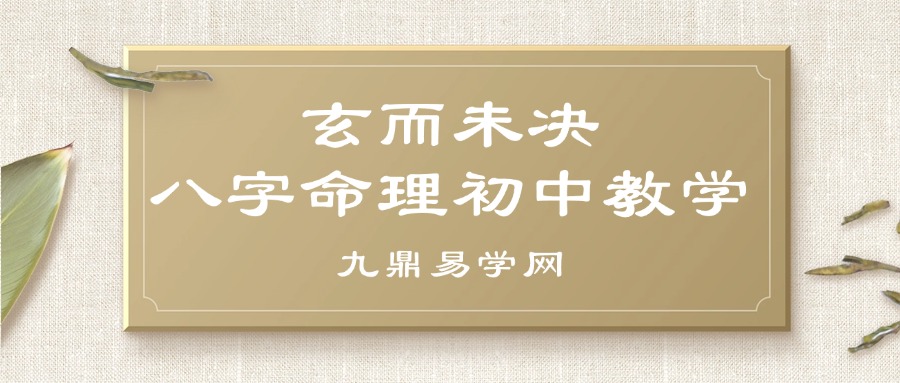 玄而未决八字命理初中教学视频合集