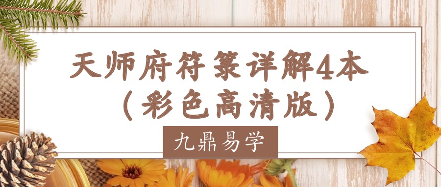 天师府符箓详解4本（彩色高清版）